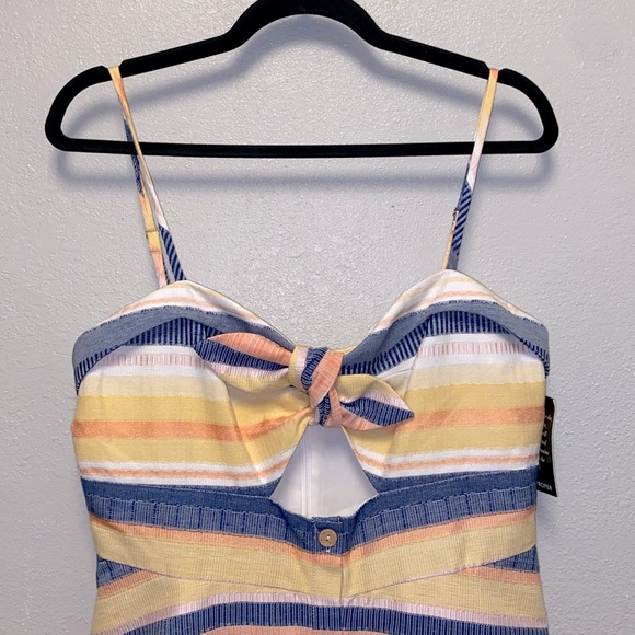 Hutch by Anthropologie Striped Spaghetti Strap Cutout Sweetheart Neck Sundress - Picture 3 of 11